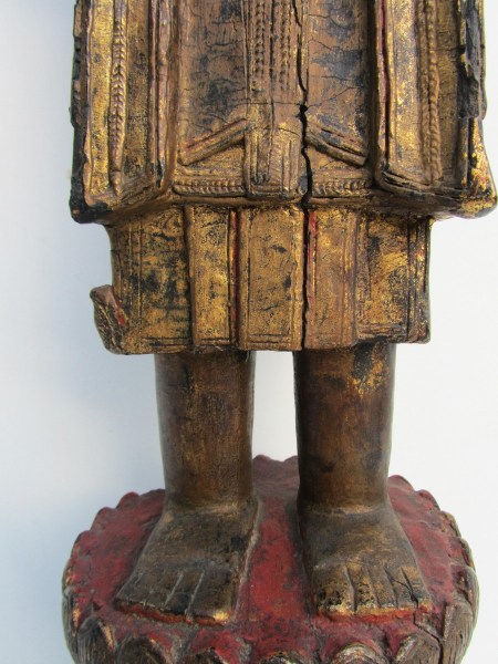 antique-carved-wooden-gilded-statue-of-standing-buddha-on-lotus-base-Thailand- Laos-Burma-00003